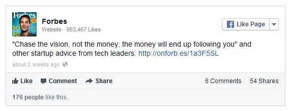 Forbes Facebook update