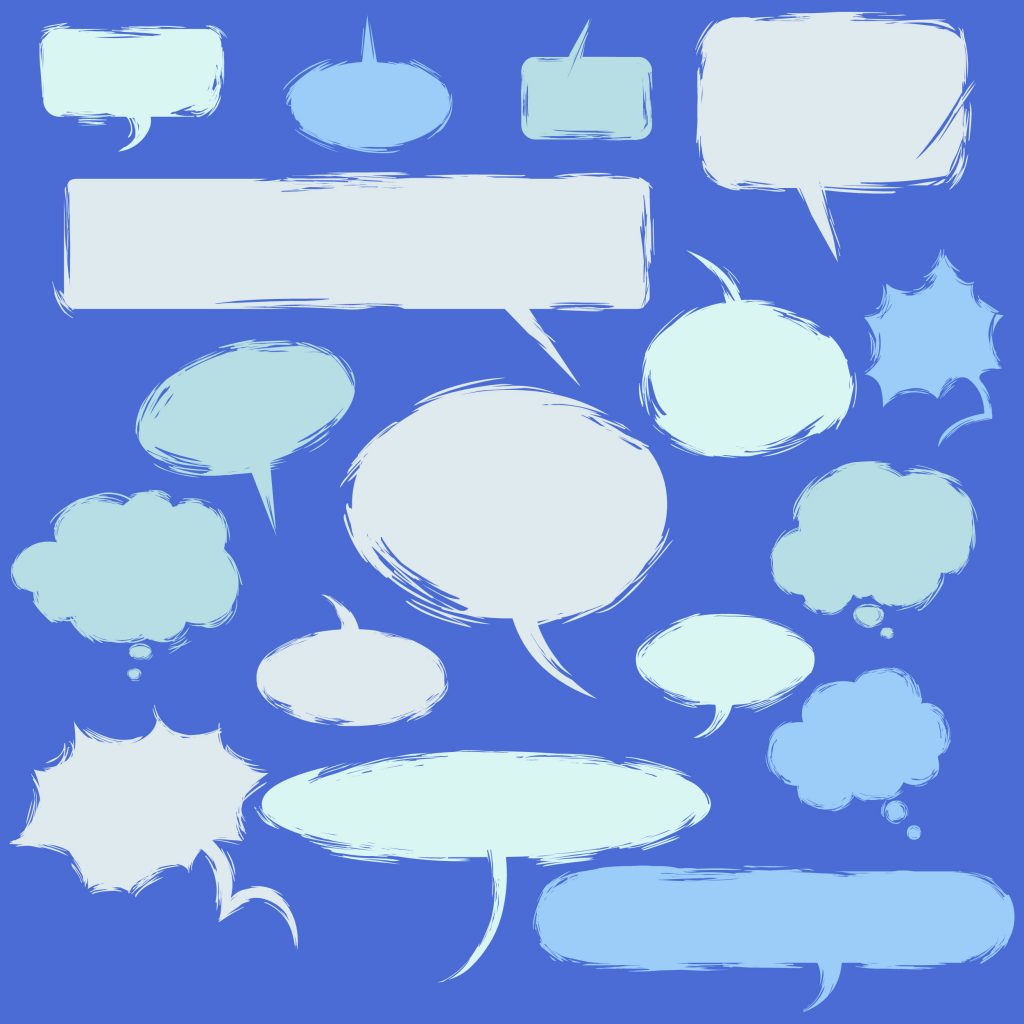 Speech bubbles - testimonials