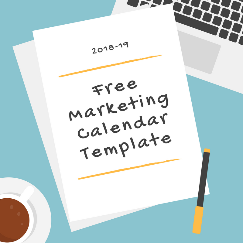 Free marketing calendar template